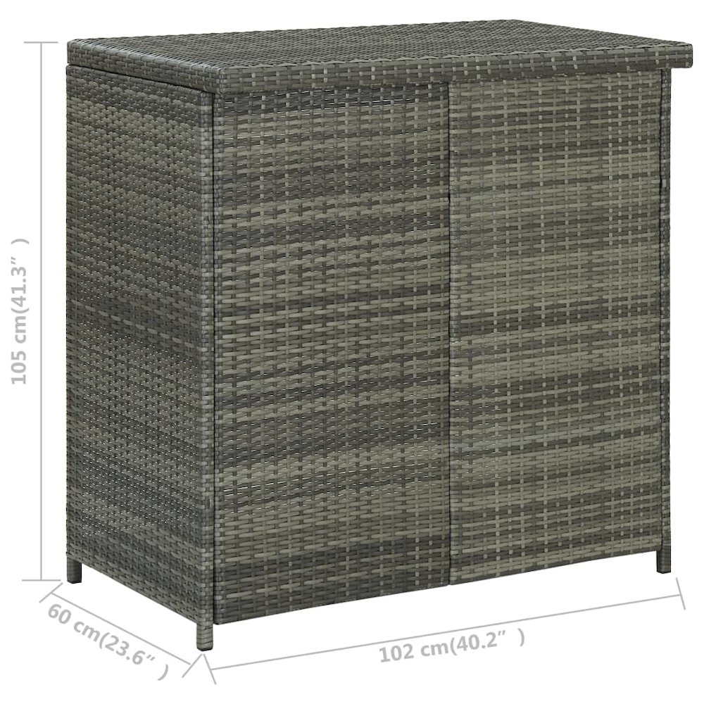 Bar Set Grey PE rattan, steel, fabric (100% polyester) Medium. Picture 10