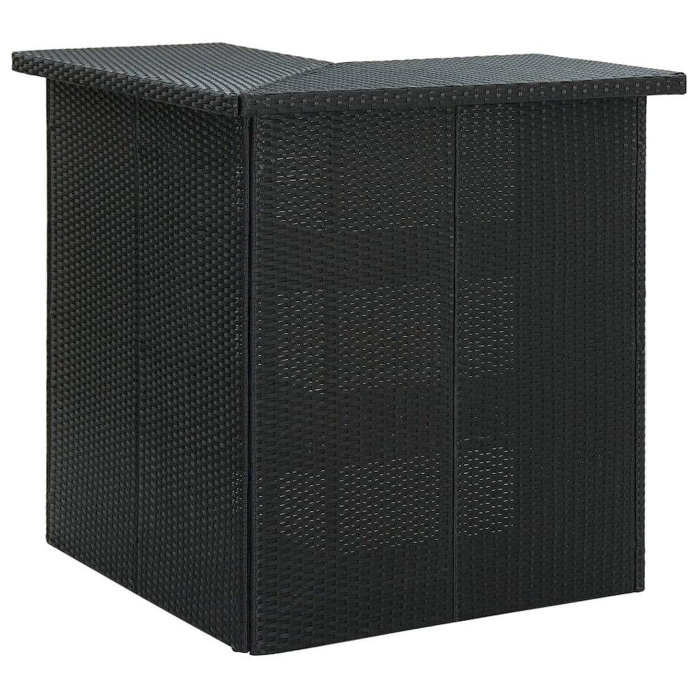 Bar Table Black PE rattan, steel medium Bar Table Modern. Picture 1