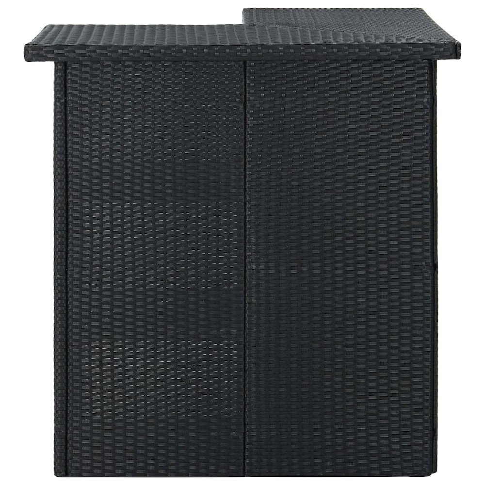 Bar Table Black PE rattan, steel medium Bar Table Modern. Picture 2