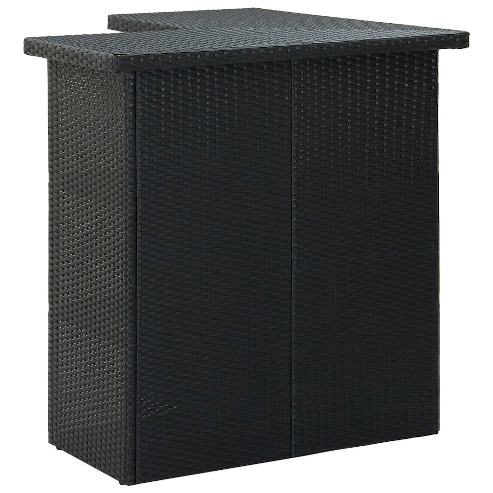 Bar Table Black PE rattan, steel medium Bar Table Modern. Picture 3