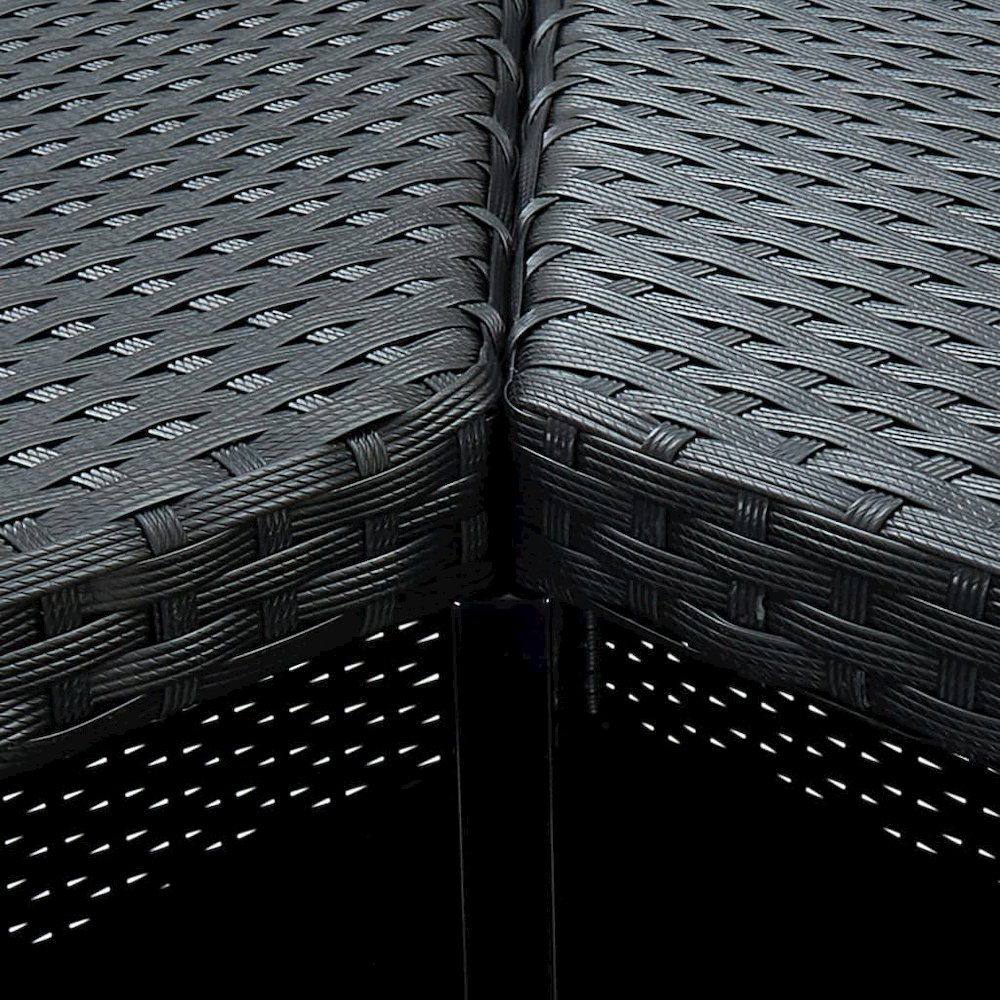 Bar Table Black PE rattan, steel medium Bar Table Modern. Picture 5