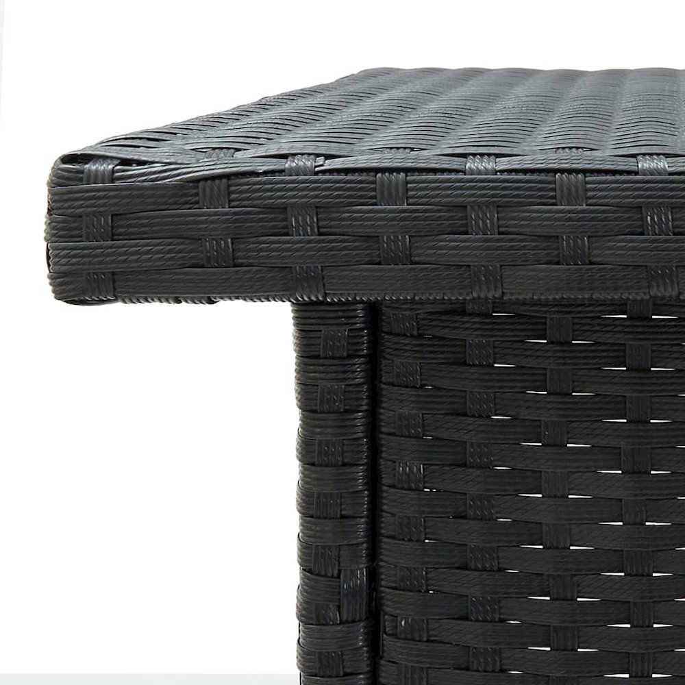 Bar Table Black PE rattan, steel medium Bar Table Modern. Picture 6