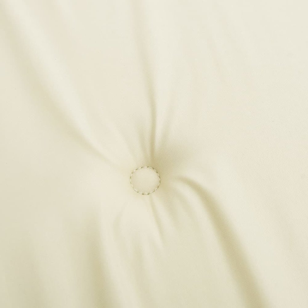 Chair Cushion Set of 6 Cream Oxford fabric (100% polyester). Picture 7