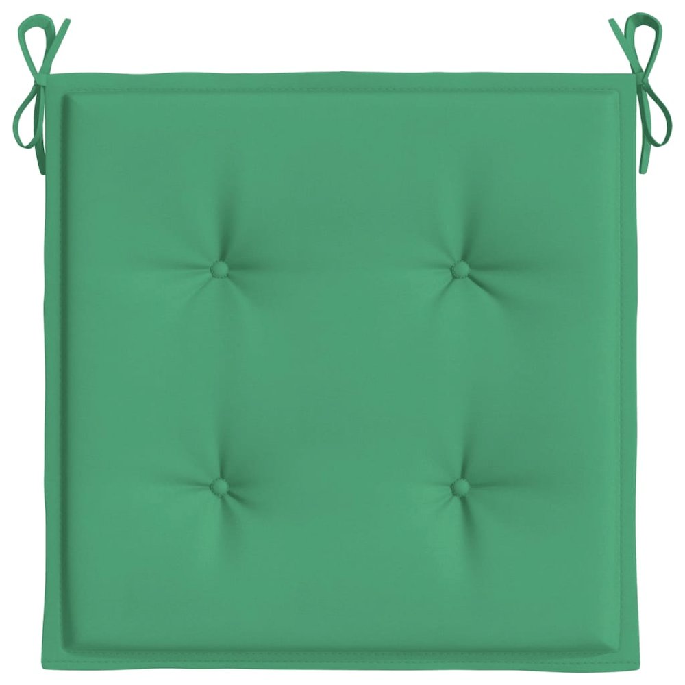 Chair Cushion Set of 6 Green Oxford fabric (100% polyester). Picture 6