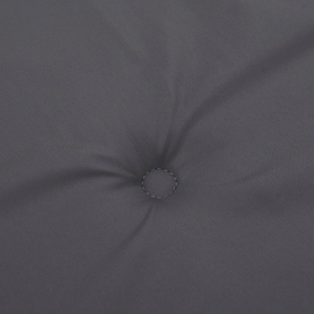 Chair Cushion Set of 4 Anthracite Oxford fabric (100% polyester). Picture 7