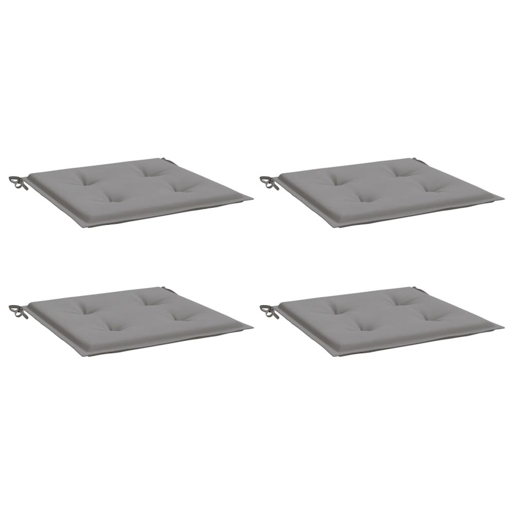 Chair Cushion Set of 4 Gray Oxford fabric, Foam fiber. Picture 3