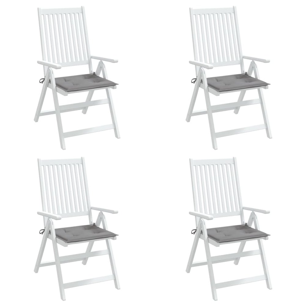 Chair Cushion Set of 4 Gray Oxford fabric, Foam fiber. Picture 4