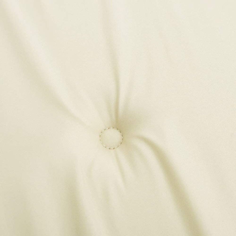 Chair Cushion Set of 4 Cream Oxford fabric (100% polyester). Picture 7