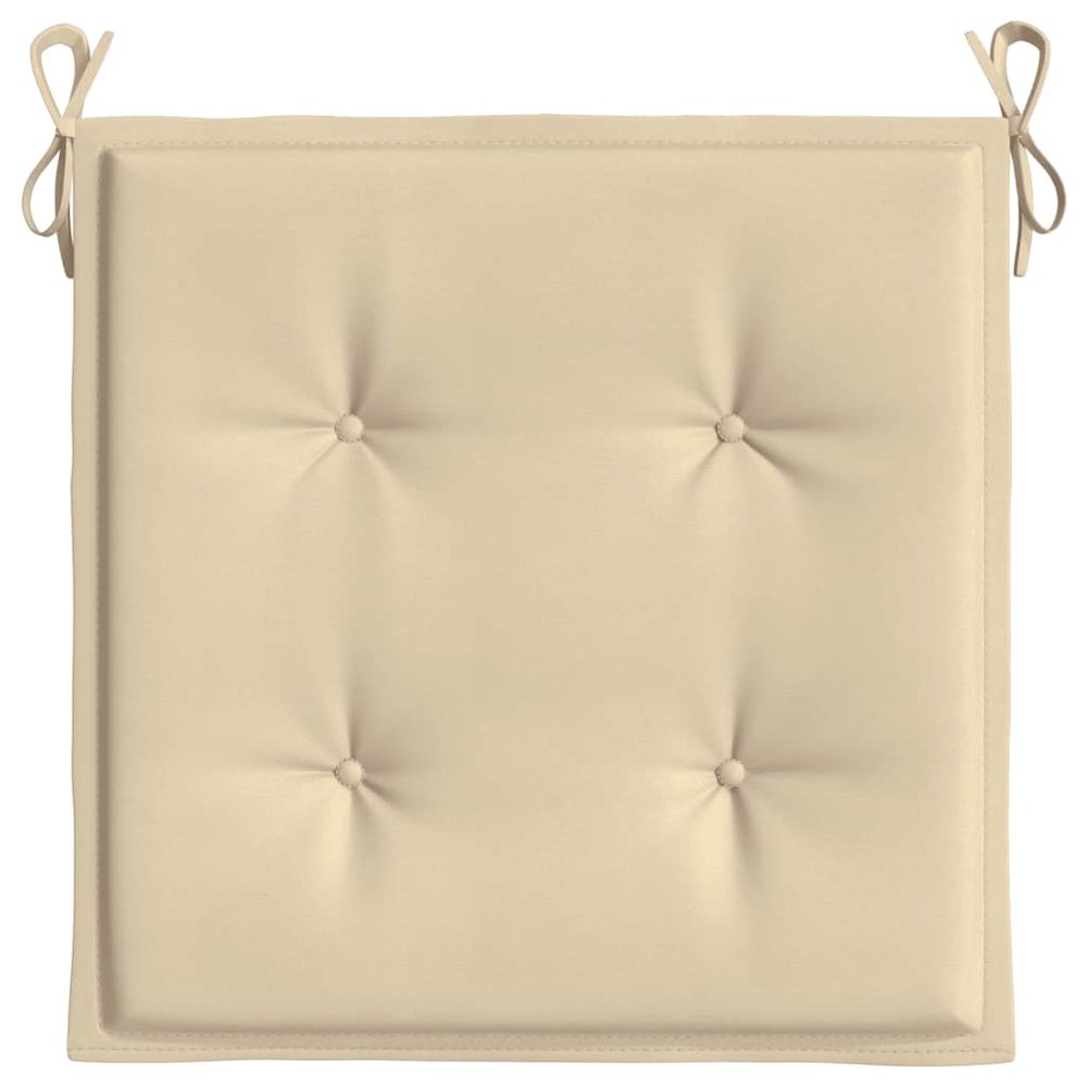 Chair Cushion Set of 6 Beige Oxford fabric, Foam fiber. Picture 6