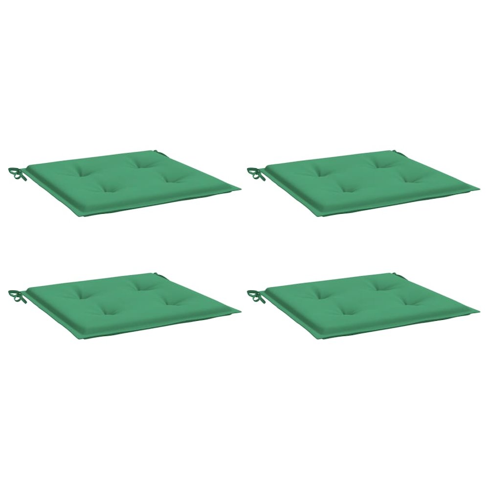 Chair Cushion Set of 4 Green Oxford fabric (100% polyester). Picture 3