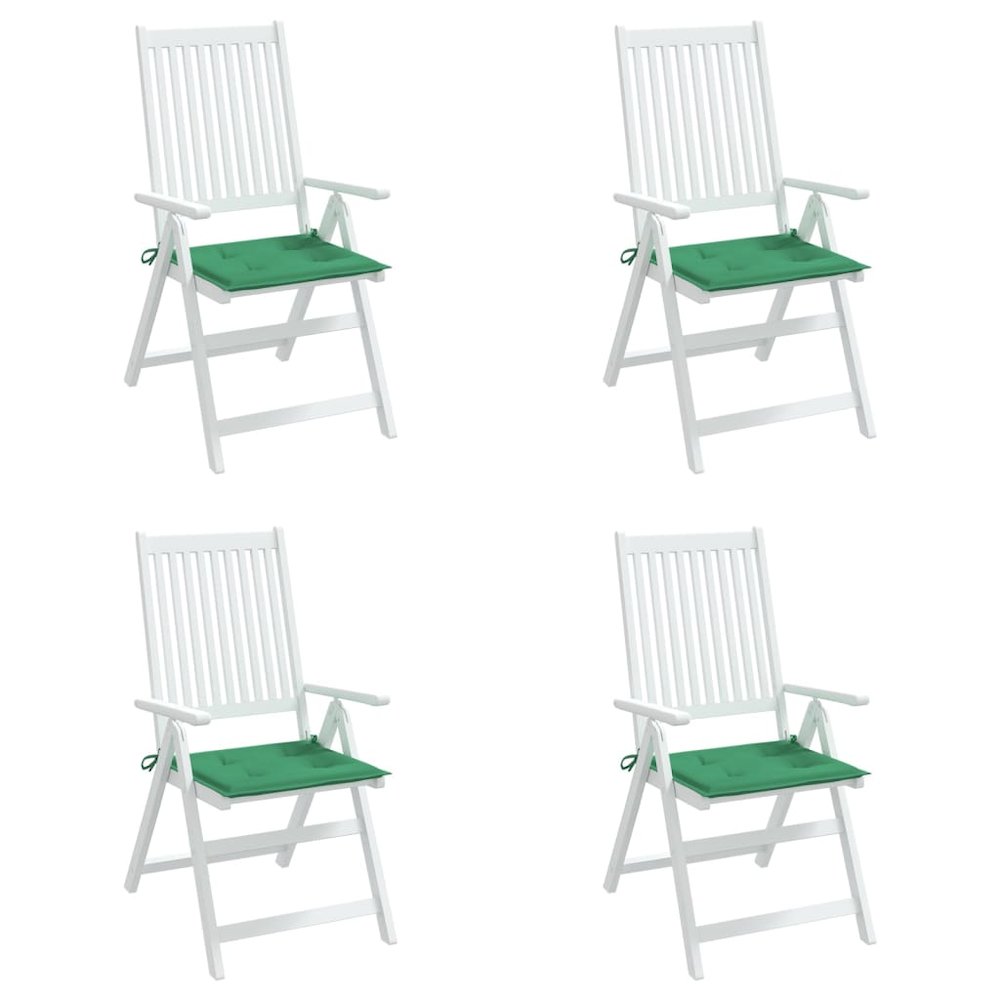 Chair Cushion Set of 4 Green Oxford fabric (100% polyester). Picture 4