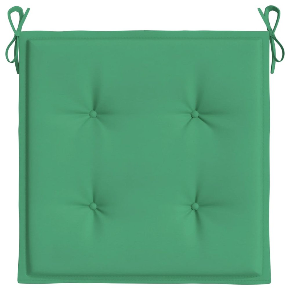 Chair Cushion Set of 4 Green Oxford fabric (100% polyester). Picture 6