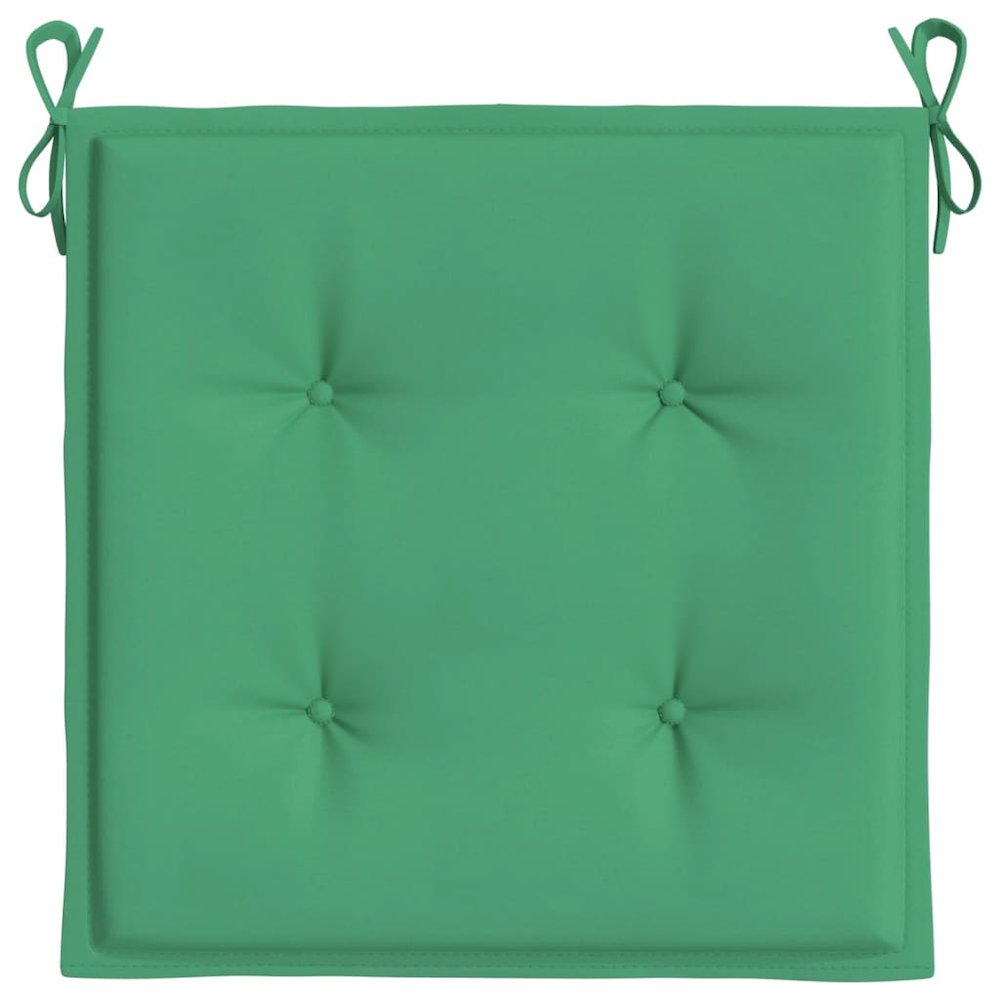 Chair Cushion Set of 6 Green Oxford fabric (100% polyester). Picture 6