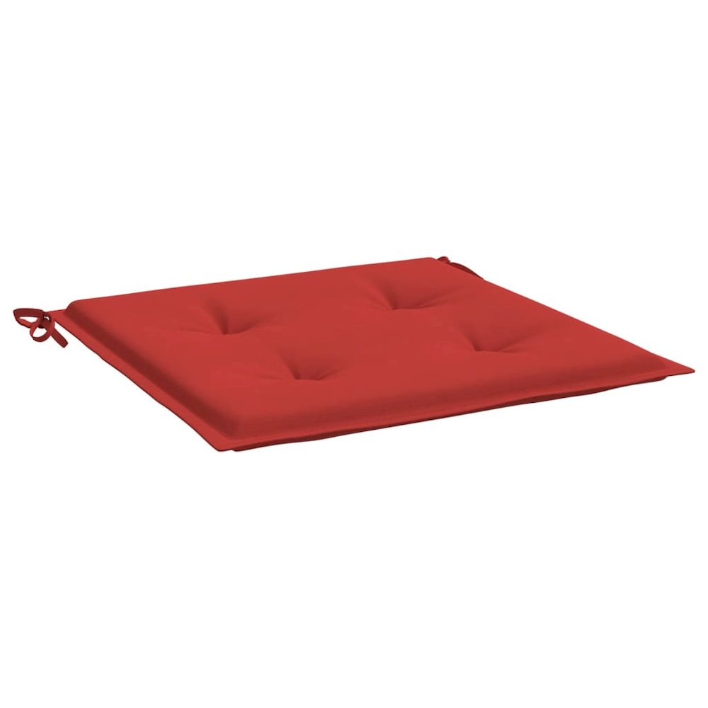 Chair Cushion Set of 4 Red Oxford fabric (100% polyester). Picture 5