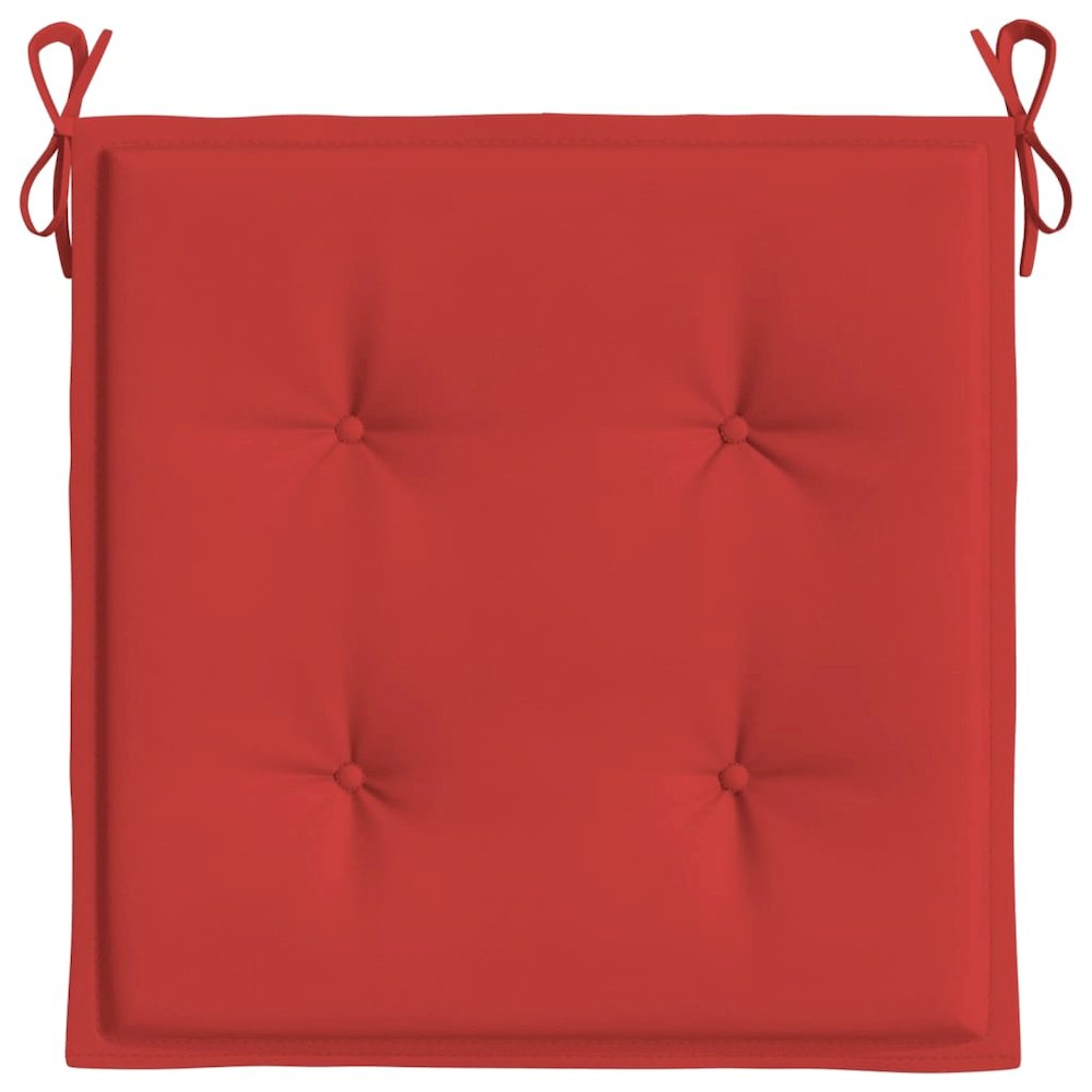 Chair Cushion Set of 4 Red Oxford fabric (100% polyester). Picture 6