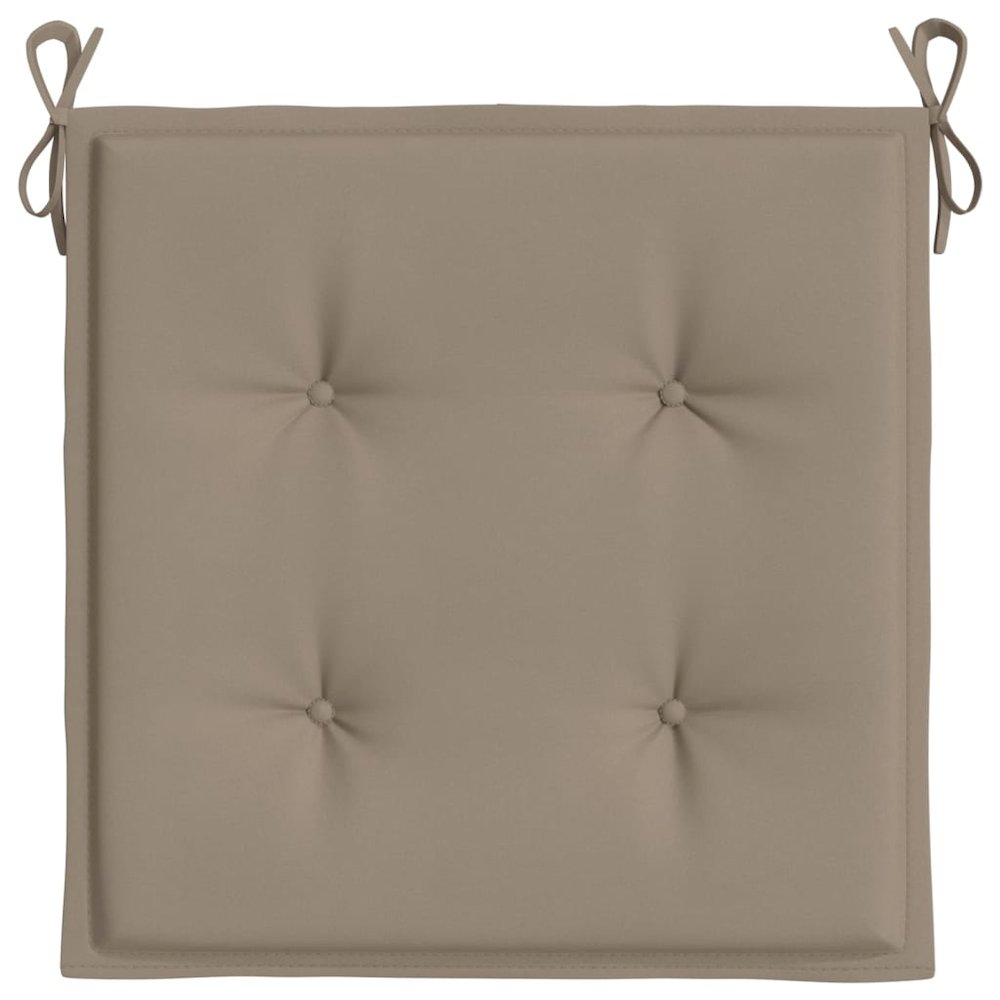 Chair Cushion Set of 4 Taupe Oxford fabric (100% polyester). Picture 6