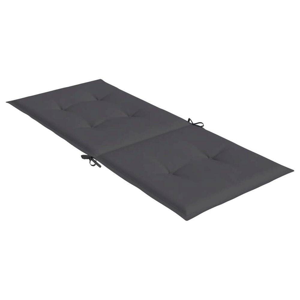 Highback Chair Cushion Set of 6 Anthracite Fabric (100% polyester). Picture 6