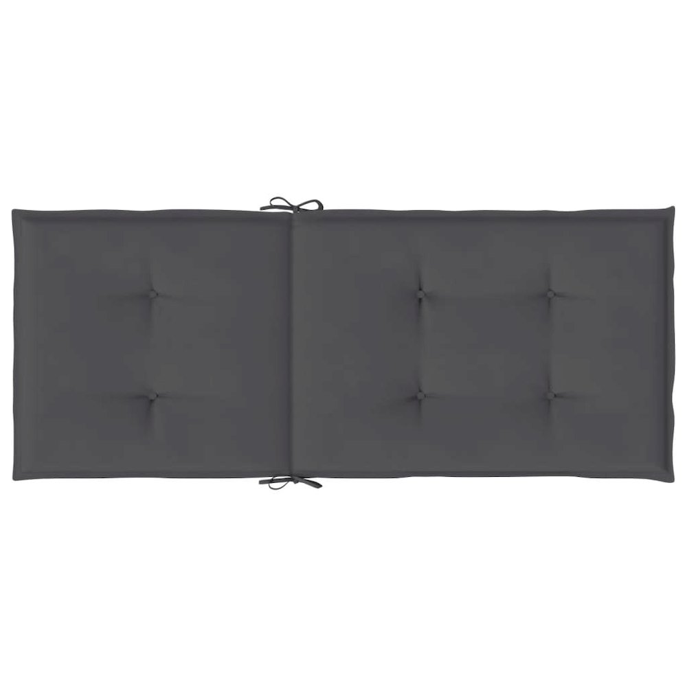 Highback Chair Cushion Set of 6 Anthracite Fabric (100% polyester). Picture 7