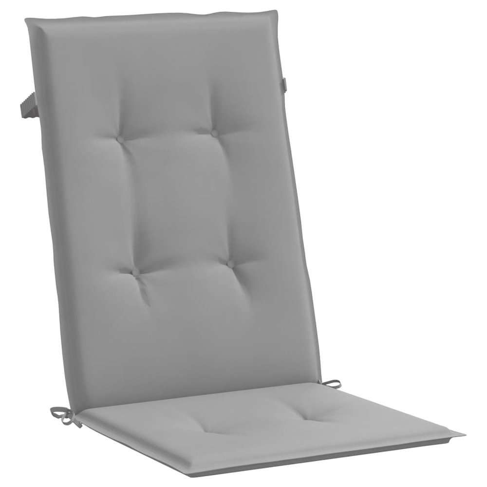 Highback Chair Cushion Set of 6 Grey Fabric (100% polyester). Picture 5