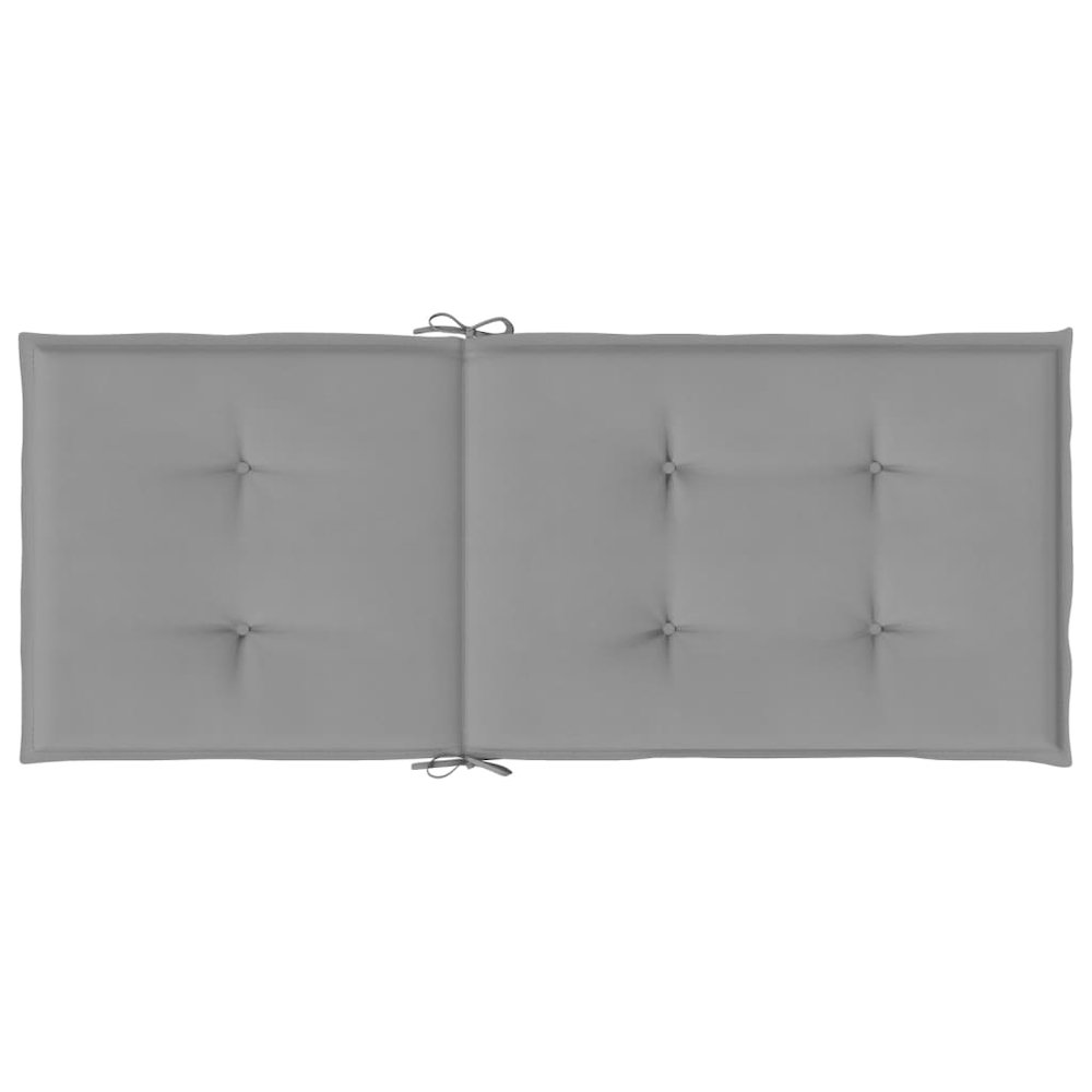 Highback Chair Cushion Set of 6 Grey Fabric (100% polyester). Picture 7