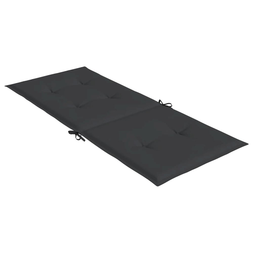 Highback Chair Cushion Set of 6 Black 100% polyester. Picture 6