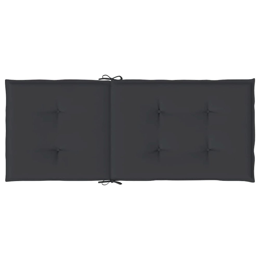 Highback Chair Cushion Set of 6 Black 100% polyester. Picture 7