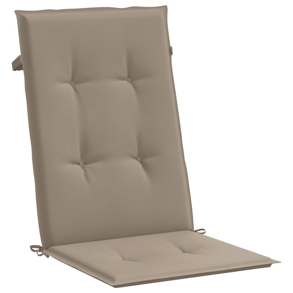 Highback Chair Cushion Set of 6 Taupe Polyester, Foam fibre. Picture 5