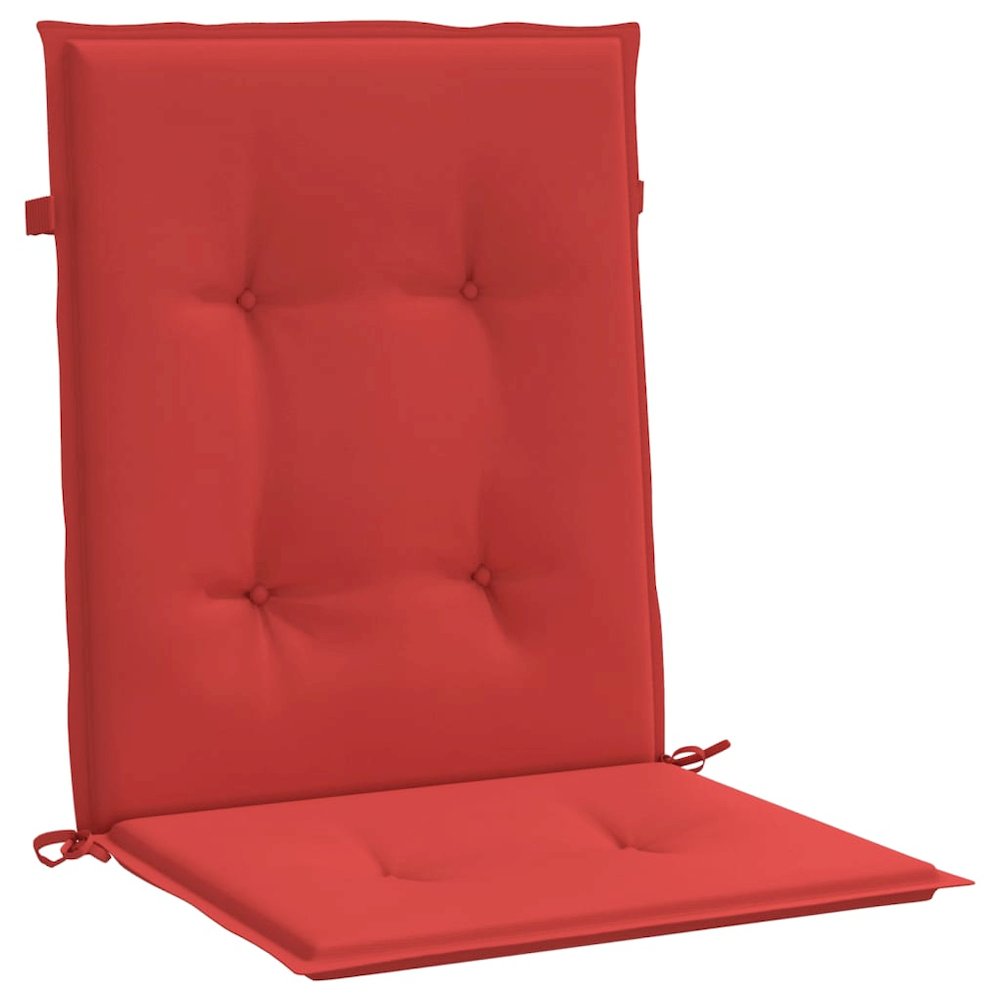 Lowback Chair Cushion Set of 6 Red Oxford fabric (100% polyester). Picture 5