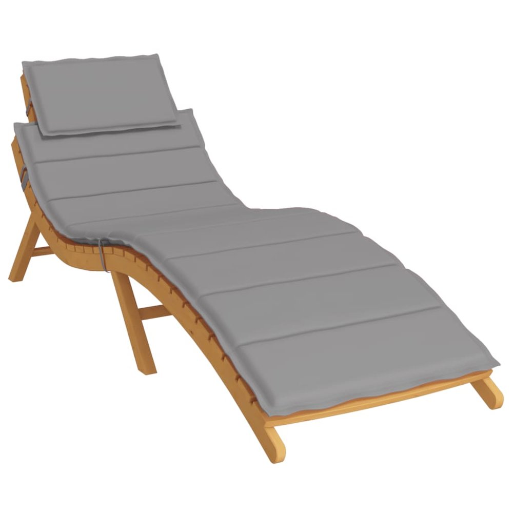 Sun Lounger Cushion Grey Oxford fabric (100% polyester). Picture 2