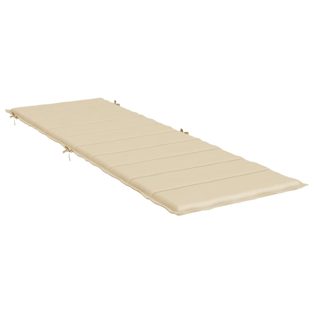 Sun Lounger Cushion Beige Oxford fabric, Foam fiber. Picture 4