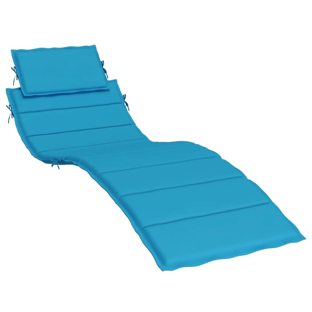 Sun Lounger Cushion Blue Oxford fabric, Foam fiber. Picture 2