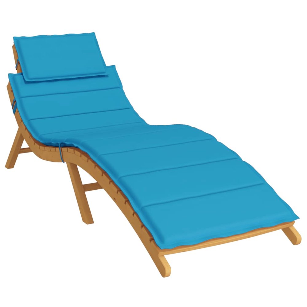 Sun Lounger Cushion Blue Oxford fabric, Foam fiber. Picture 3