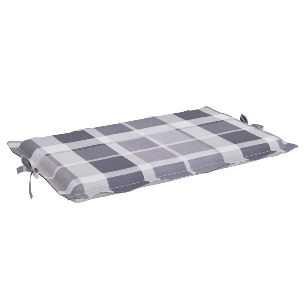 Sun Lounger Cushion Grey Check Pattern Oxford fabric (100% polyester). Picture 7