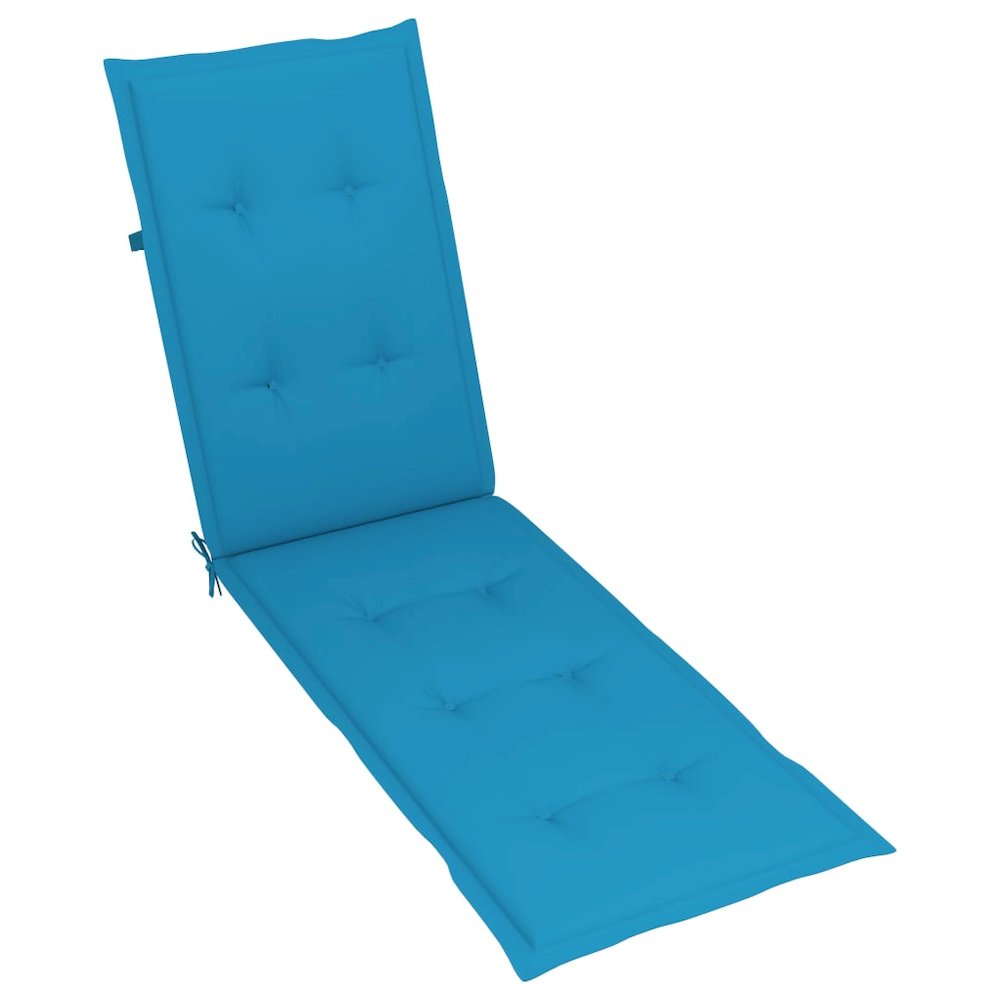 Deck Chair Cushion Blue Oxford fabric (100% polyester) Large. Picture 6