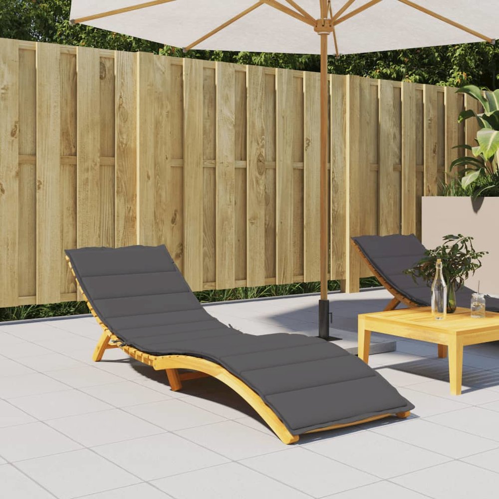 Sun Lounger Cushion Anthracite Oxford fabric 78.7x19.7x1.2 in. Picture 1