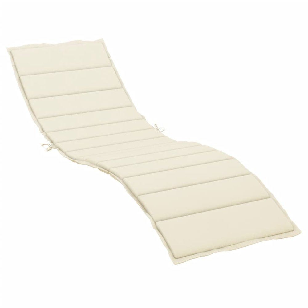 Sun Lounger Cushion Cream Oxford fabric (100% polyester) Extra Long. Picture 2