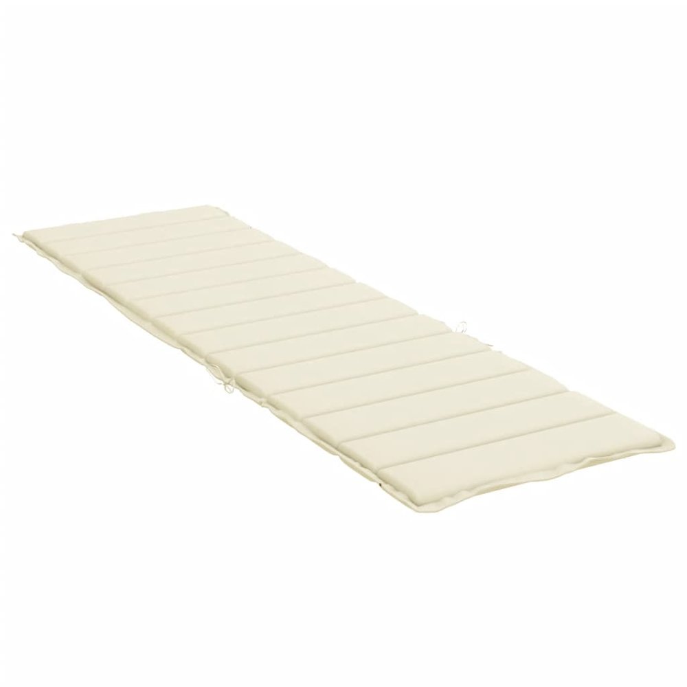Sun Lounger Cushion Cream Oxford fabric (100% polyester) Extra Long. Picture 4