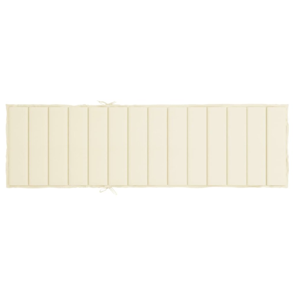 Sun Lounger Cushion Cream Oxford fabric (100% polyester) Extra Long. Picture 5