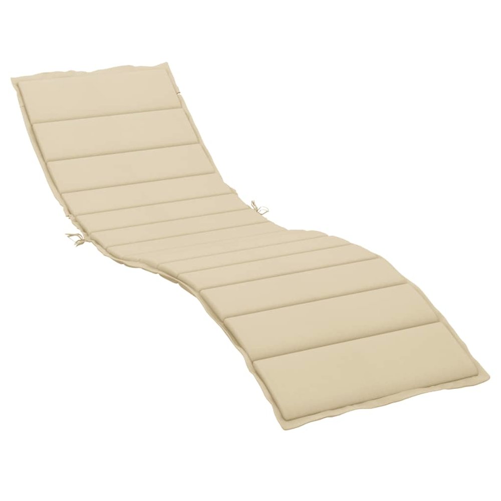 Sun Lounger Cushion Beige Oxford fabric (100% polyester). Picture 2