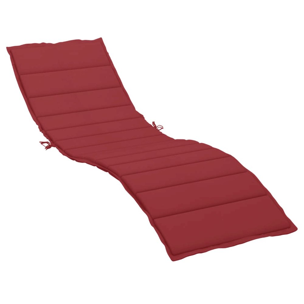 Sun Lounger Cushion Wine Red Oxford Fabric 78.7 x 19.7 x 1.2 in. Picture 2