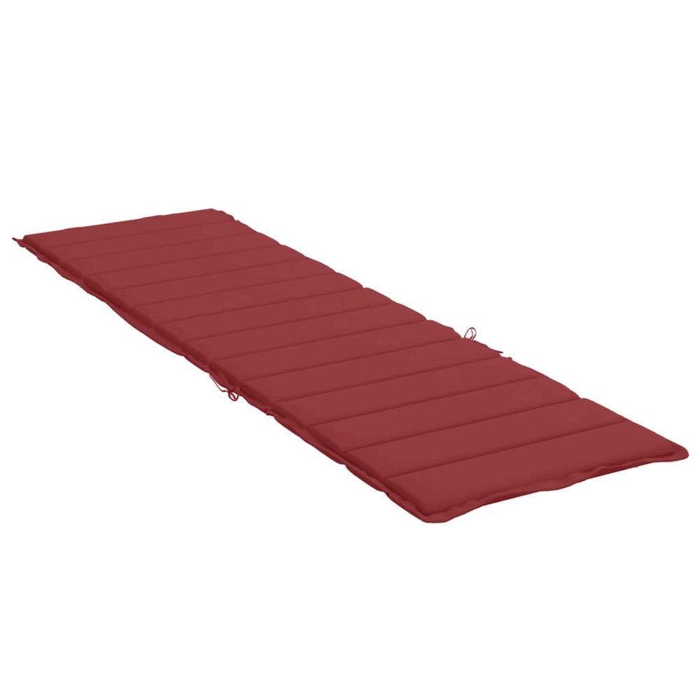 Sun Lounger Cushion Wine Red Oxford Fabric 78.7 x 19.7 x 1.2 in. Picture 4