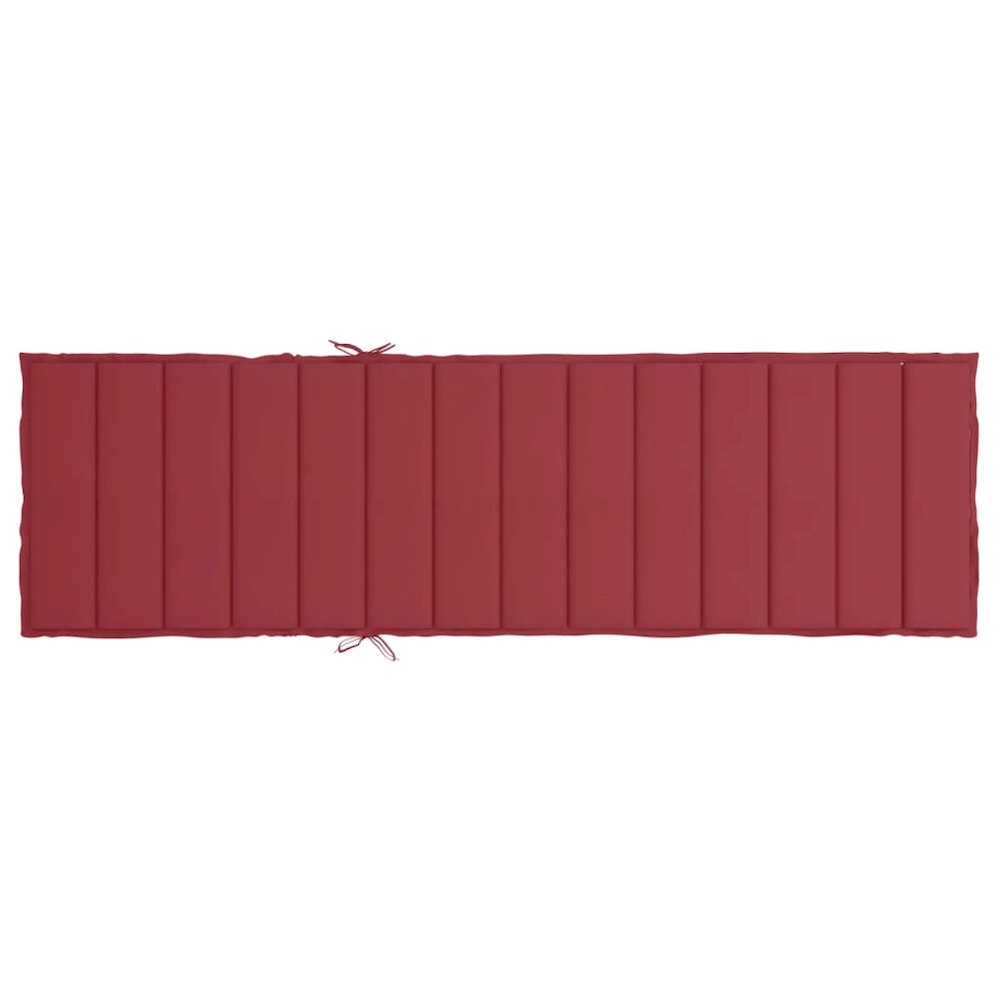 Sun Lounger Cushion Wine Red Oxford Fabric 78.7 x 19.7 x 1.2 in. Picture 5