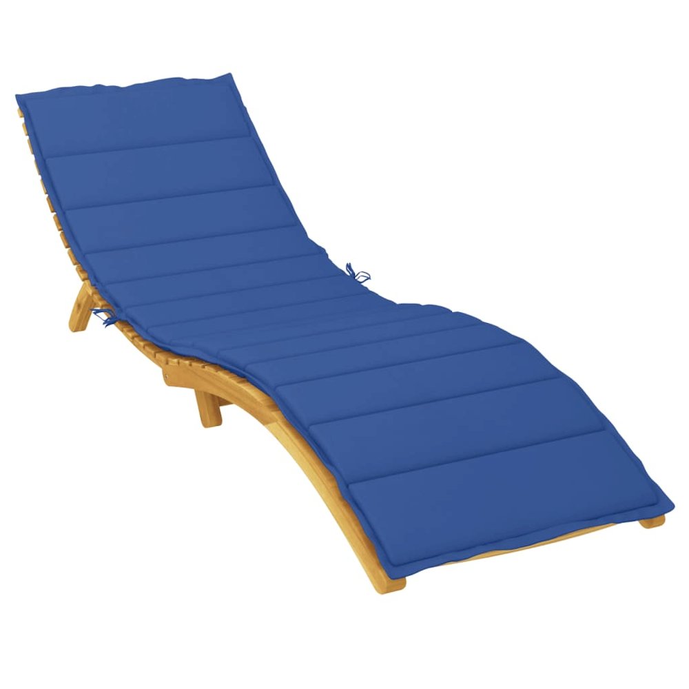 Sun Lounger Cushion Royal Blue Oxford fabric (100% polyester). Picture 3