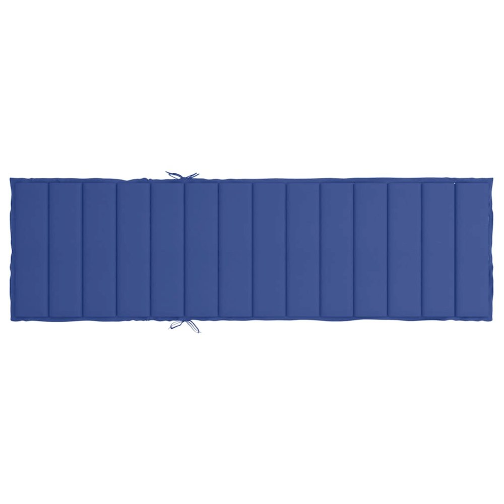 Sun Lounger Cushion Royal Blue Oxford fabric (100% polyester). Picture 5