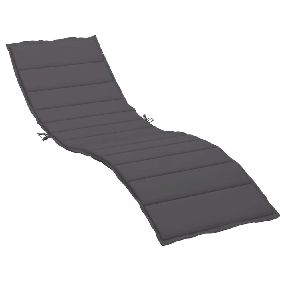 Sun Lounger Cushion Anthracite Oxford fabric (100% polyester). Picture 2