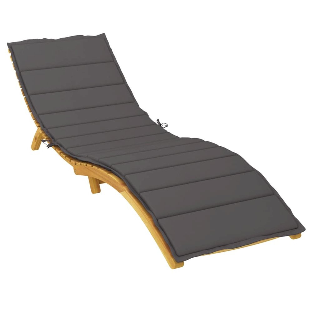 Sun Lounger Cushion Anthracite Oxford fabric (100% polyester). Picture 3