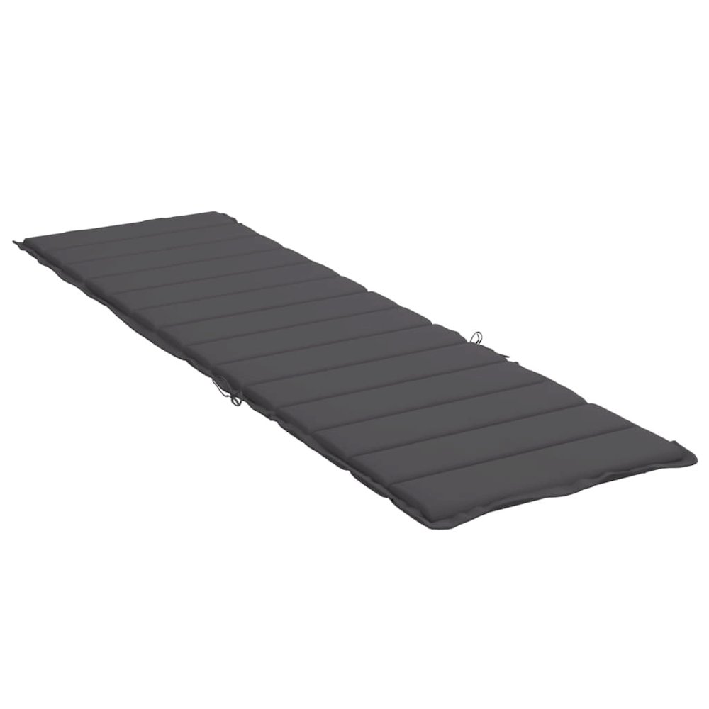 Sun Lounger Cushion Anthracite Oxford fabric (100% polyester). Picture 4