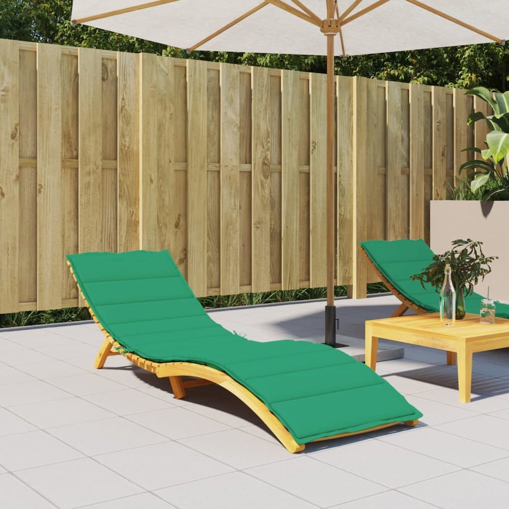 Sun Lounger Cushion Green Oxford fabric 78.7 x 27.6 x 1.2 in. Picture 1