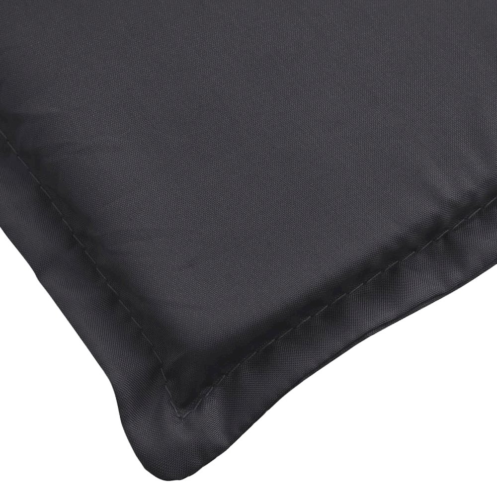 Sun Lounger Cushion Black Oxford fabric, Foam fiber 78.7 x 27.6 in. Picture 6