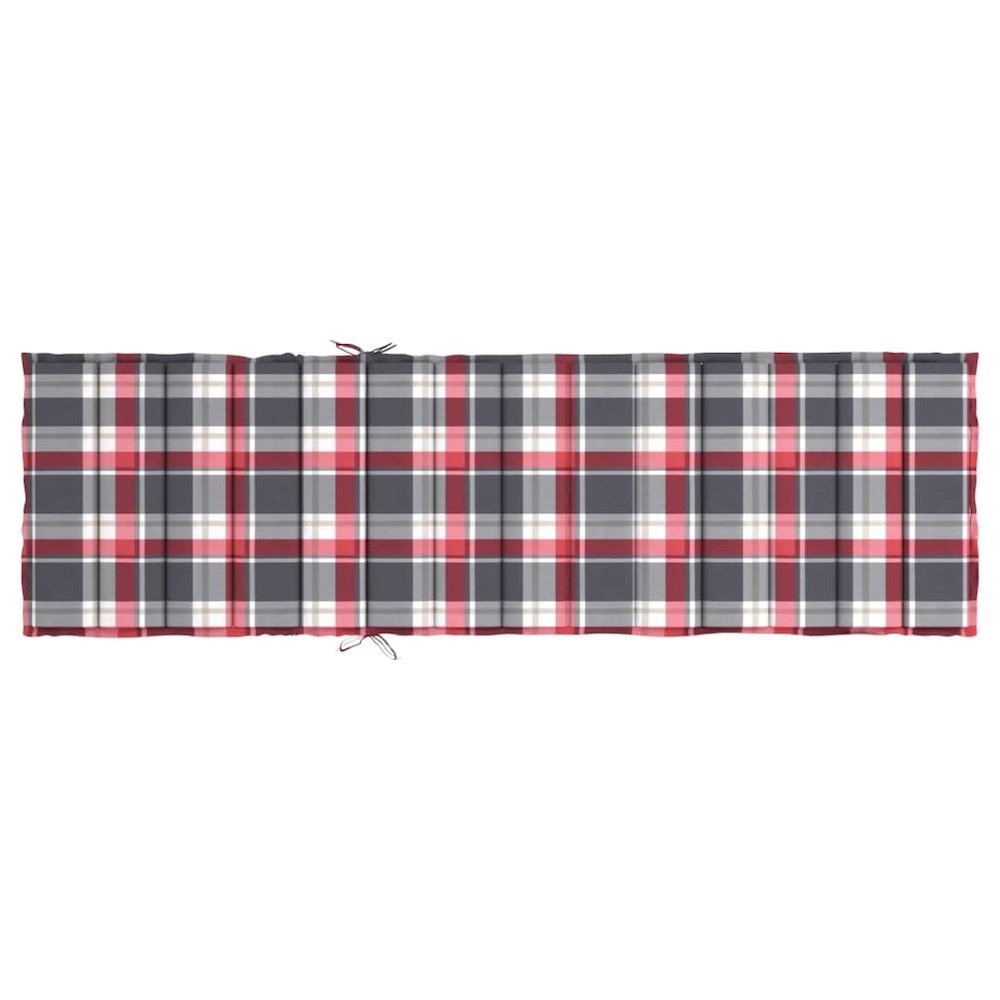 Sun Lounger Cushion Red Check Pattern Oxford fabric (100% polyester). Picture 5